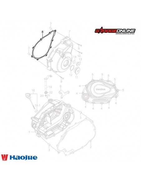 EMPAQUETADURA ESTATOR HAOJUE NK150 DL160 DR160S GENUINO