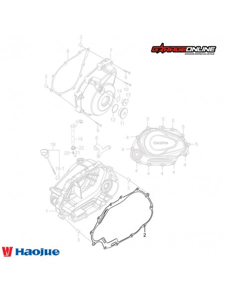 EMPAQUETADURA EMBRAGUE HAOJUE NK150 DL160 DR160S GENUINO