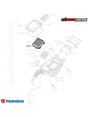 FILTRO DE AIRE HAOJUE NK150 GENUINO