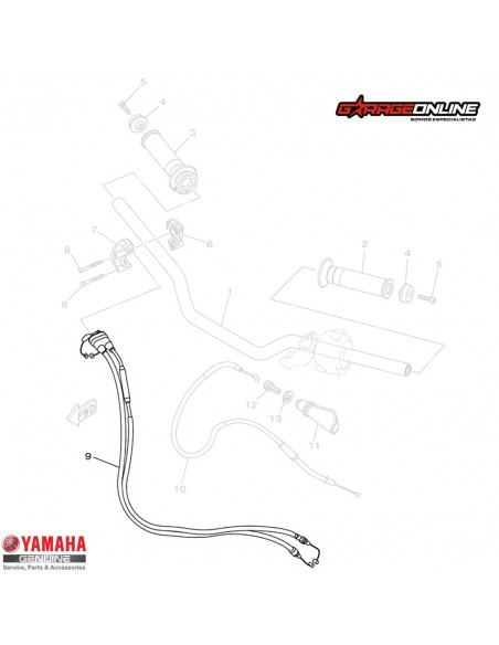 PIOLA ACELERADOR Y RETORNO YAMAHA FZ25 FZ25ABS GENUINO