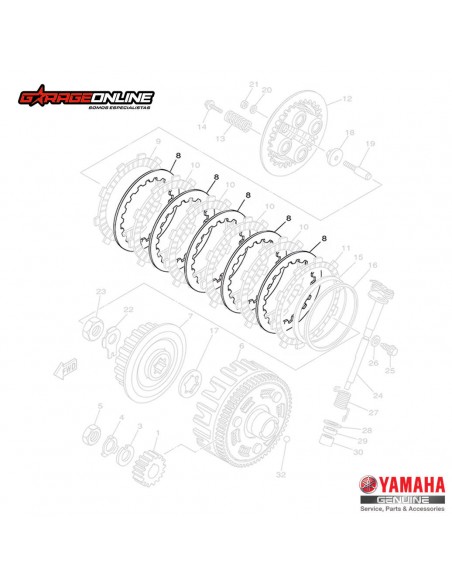 SEPARADORES EMBRAGUE YAMAHA FZ25 FZ25ABS GENUINO