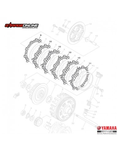 KIT EMBRAGUE YAMAHA FZ25 FZ25ABS GENUINO