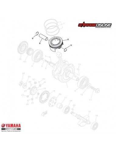 KIT PISTON STANDARD (X1) YAMAHA FZ25 FZ25ABS GENUINO