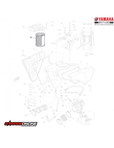 FILTRO DE AIRE YAMAHA XTZ 660 GENUINO