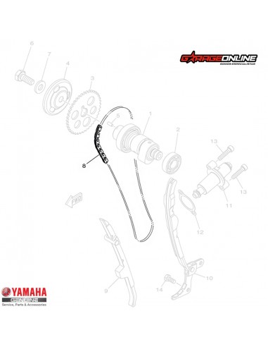 CADENA DISTRIBUCIÓN YAMAHA FZ25 FZ25ABS GENUINO
