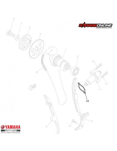 EMPAQUE TENSOR AUTOMATICO CADENA DISTRIBUCIÓN YAMAHA FZ25 FZ25ABS GENUINO