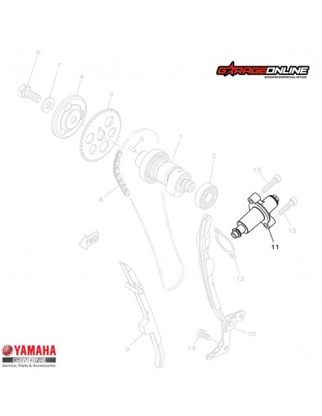 TENSOR AUTOMTICO CADENA DISTRIBUCIÓN YAMAHA FZ25 FZ25ABS GENUINO