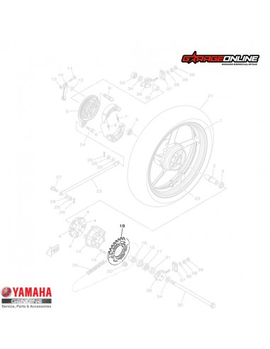 CATALINA 41 DIENTES YAMAHA FZN 150 3.0 4.0 FZ-X GENUINA