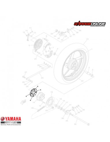 DAMPERS YAMAHA FZN 150 2.0 FZ16 GENUINO
