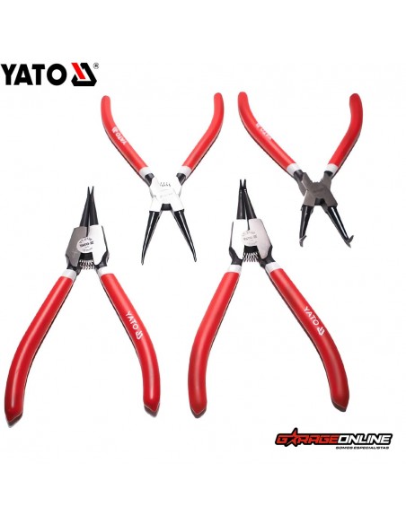 JUEGO DE ALICATES SACA SEGUROS SEGERS 4 PIEZAS - YATO