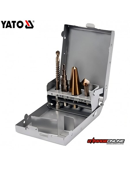 SET BROCAS ESCALONADAS PINO 4 PIEZAS - YATO