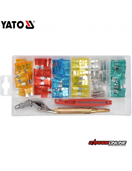 SET FUSIBLES ESTANDAR CON PROBADOR Y PINZAS 92 PIEZAS - YATO