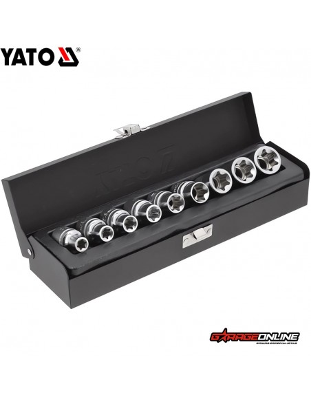 JUEGO DE DADOS TORX 1/2" 9 PIEZAS - YATO