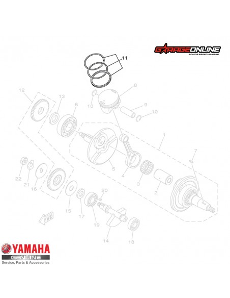 ANILLOS STD YAMAHA FZN150 2.0 FZN150 3.0 FZN150 4.0 FZX GENUINO