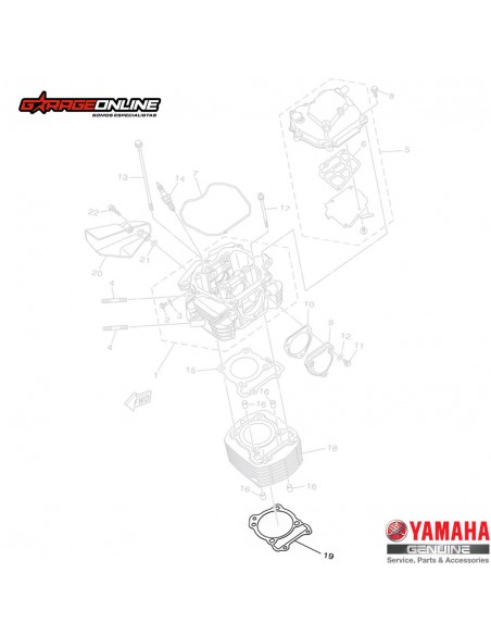 EMPAQUETADURA CILINDRO YAMAHA FZN150 2.0 FZN150 3.0 FZN150 4.0 FZX GENUINO