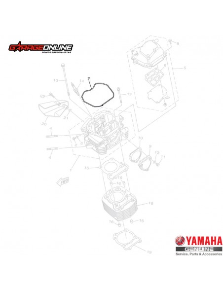 EMPAQUE TAPA VALVULA YAMAHA FZN150 2.0 FZN150 3.0 FZN150 4.0 FZX GENUINO