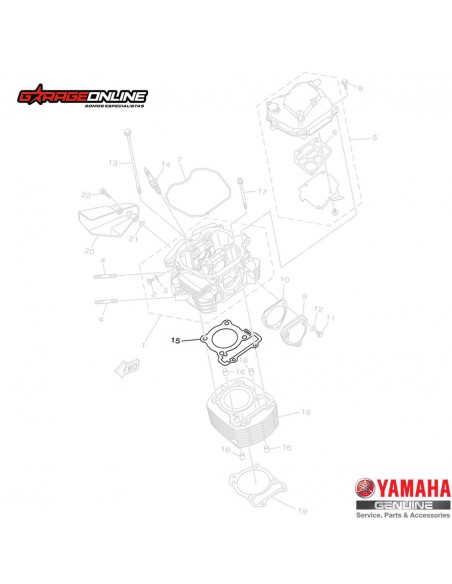 EMPAQUETADURA CULATA YAMAHA FZN150 3.0 FZN150 4.0 FZX GENUINO