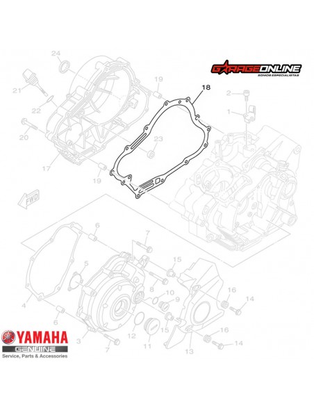 EMPAQUETADURA EMBRAGUE YAMAHA FZN150 3.0 FZN150 4.0 FZX GENUINO
