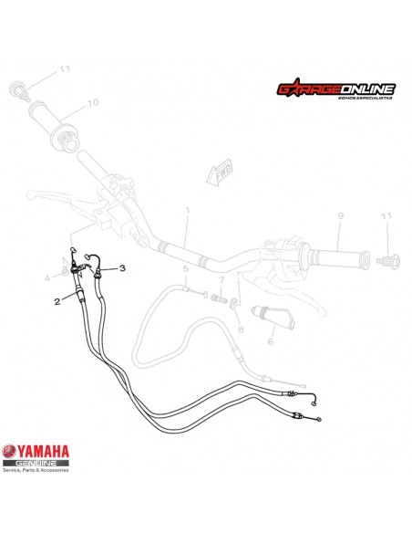PIOLA ACELERACION Y RETORNO YAMAHA FZN150 2.0 GENUINA