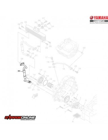 MANGUERA 1 RADIADOR DE ACEITE YAMAHA FZ25 FZ25ABS GENUINO