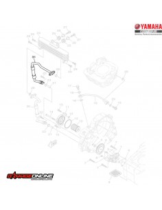 MANGUERA 2 RADIADOR DE ACEITE YAMAHA FZ25 FZ25ABS GENUINO