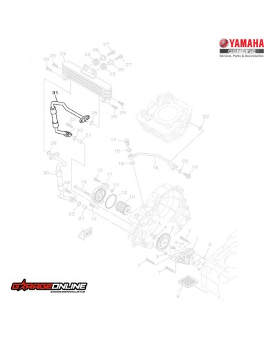 MANGUERA 2 RADIADOR DE ACEITE YAMAHA FZ25 FZ25ABS GENUINO