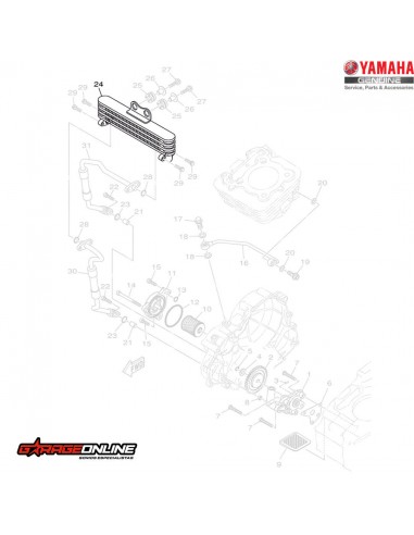 RADIADOR DE ACEITE YAMAHA FZ25 FZ25ABS GENUINO