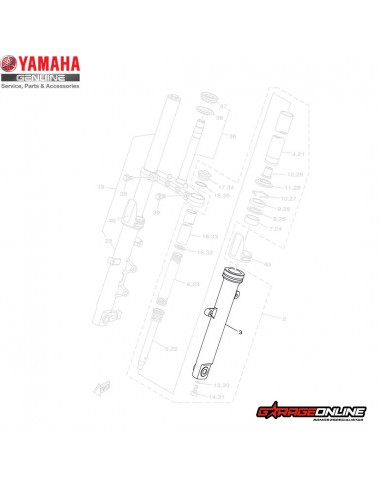 BOTELLA DE TELESCOPICA IZQUIERDA YAMAHA YZF-R3 MT-03 GENUINO