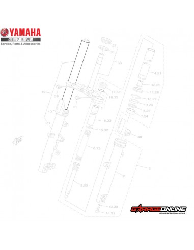 BARRAL DE TELESCOPICA YAMAHA YZF-R3 MT-03 GENUINO