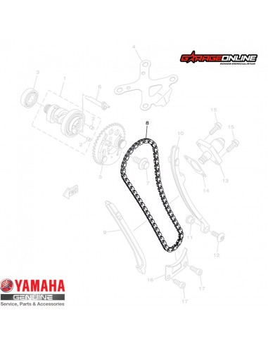 CADENA DISTRIBUCIÓN YAMAHA FZN150 FZ-X GENUINO