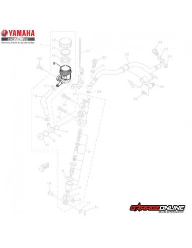 DEPOSITO LIQUIDO FRENO TRASERO YAMAHA YZF-R3 MT-03 GENUINO