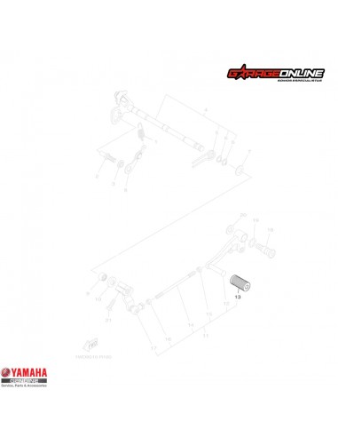 GOMA PEDAL DE CAMBIO YAMAHA YZF-R3 MT-03 GENUINO
