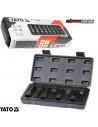 JUEGO DE DADOS DE IMPACTO HEXAGONALES 1/2" MACHOS LARGOS 8 PIEZAS - YATO