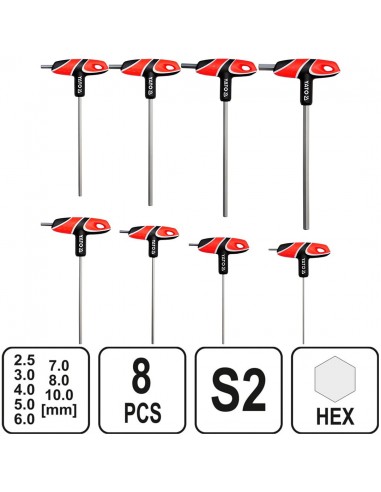 JUEGO DE LLAVES ALLEN EN T 8 PIEZAS - YATO