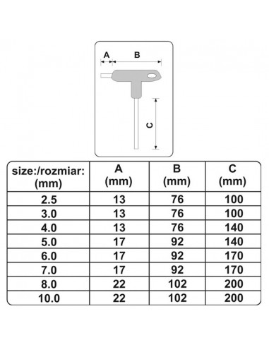 JUEGO DE LLAVES ALLEN EN T 8 PIEZAS - YATO