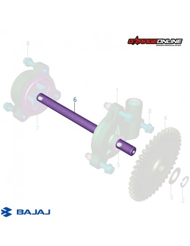 EJE BOMBA DE ACEITE BAJAJ DOMINAR 250 DOMINAR 400 GENUINA