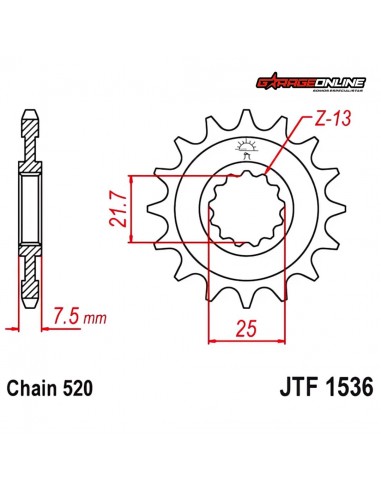PIÑON DE ATAQUE KAWASAKI ZX6R - Envío a todo el País