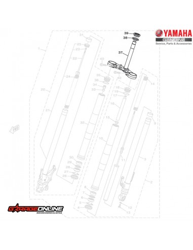 ESPIGA TORRE DE DIRECCION YAMAHA YZF-R3A MT-03A GENUINA