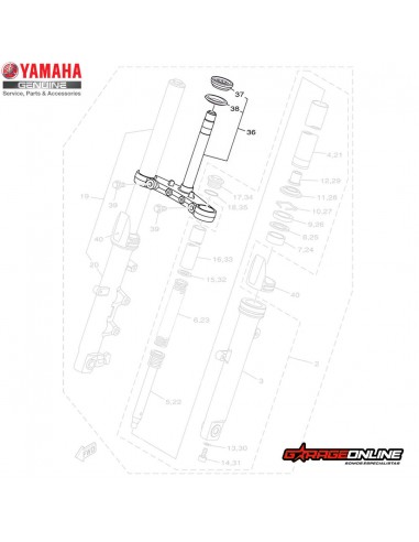 ESPIGA TORRE DE DIRECCION YAMAHA YZF-R3 MT-03 GENUINA