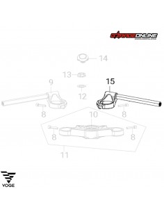 SEMIMANILLAR DERECHO (PLATEADO) VOGE 300RR GENUINO
