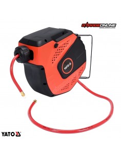 CARRETE NEUMATICO RETRACTIL CON MANGUERA 8MM X 10MTS YATO