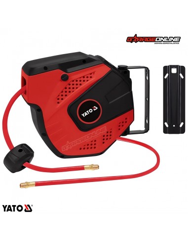 CARRETE NEUMATICO RETRACTIL CON MANGUERA 8MM X 10MTS YATO