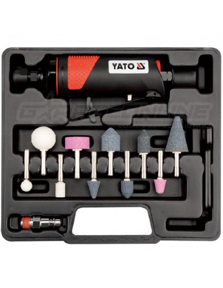 ESMERIL NEUMATICO RECTO CON KIT DE PIEDRAS - YATO