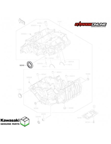 RETEN PIÑON DE ATAQUE KAWASAKI NINJA 400 - Z400 - NINJA 500 - Z500 GENUINO