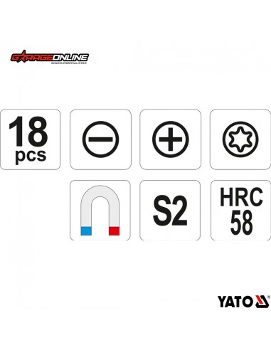 JUEGO 18 DESTORNILLADORES - YATO