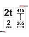 BANQUILLOS 2T 265MMX415MM - YATO