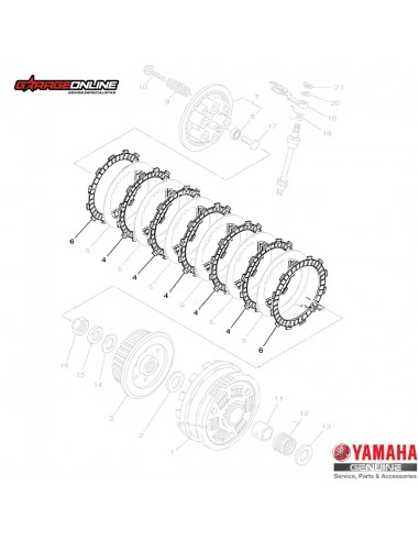 KIT DE EMBRAGUE YAMAHA MT-07 TENERE 700 GENUINO - ENVÍO A TODO EL PAÍS