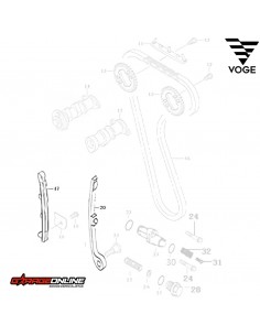 GUIAS CADENA DISTRIBUCIÓN VOGE 300 GENUINO