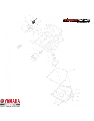 ENGRANAJE NEUTRO BOMBA DE ACEITE YAMAHA R3 / MT-03 / R3A - GENUINO