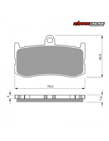 PASTILLA DE FRENO TRIUMPH DAYTONA 675 2009-2018 FA491HH